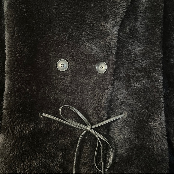 Pia Rossini‎ Brielle Black Cape Coat in Black Faux Fur New With Tags One Size - Picture 9 of 13